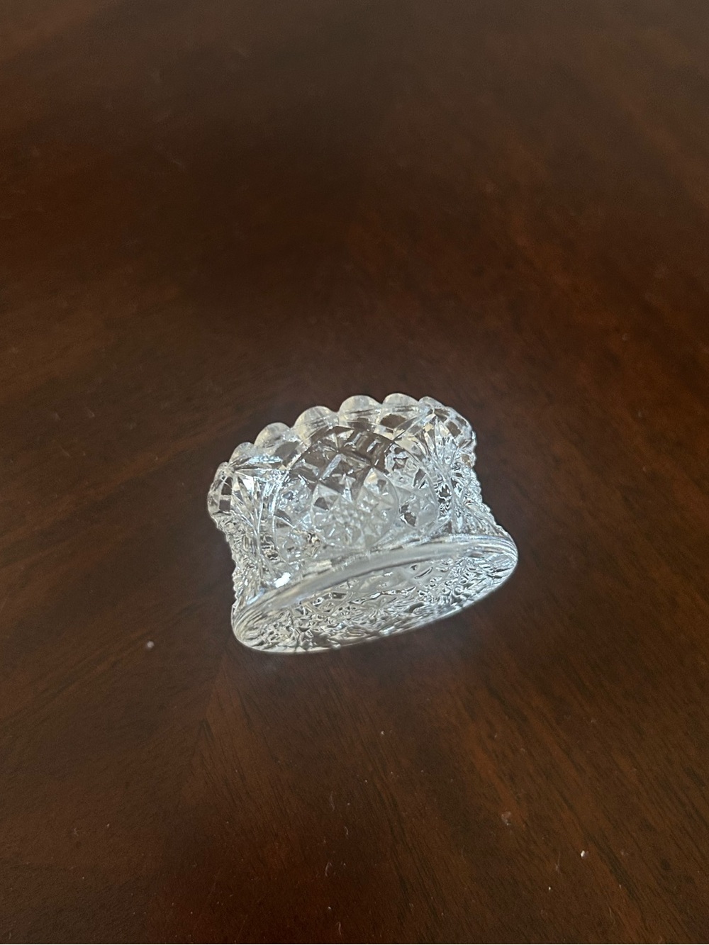Antique Crystal Cut Salt Cellar
